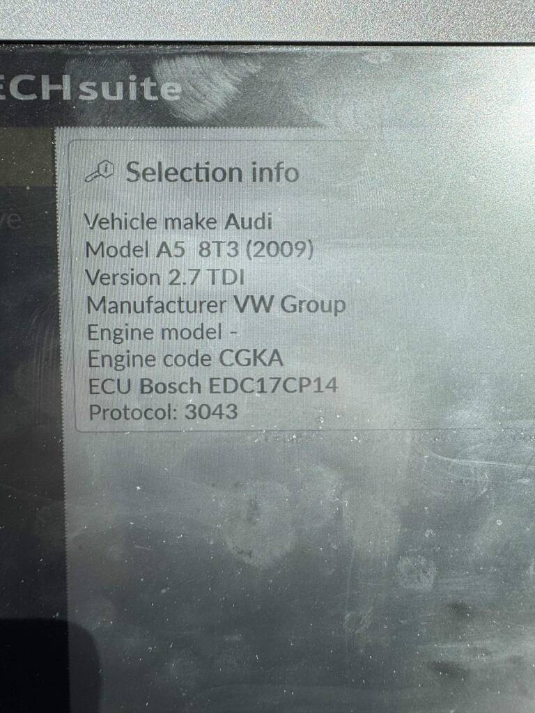 EGR and DPF issue resolved on Audi A5 – Camborne Cornwall mobile ECU tuning