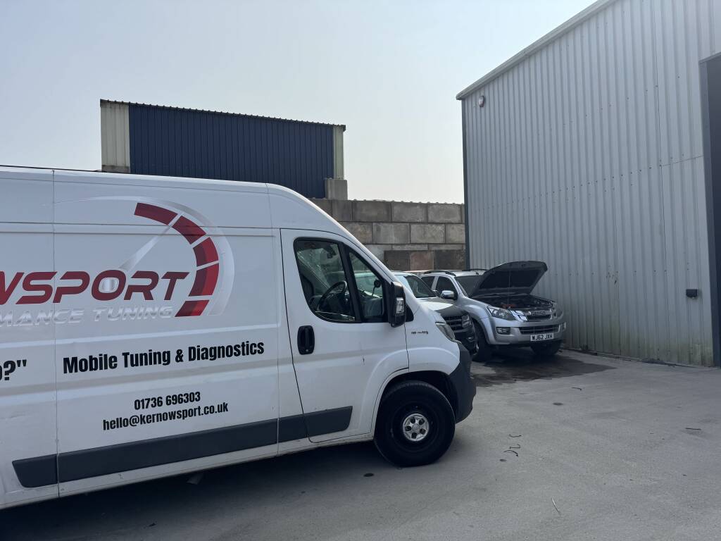 Kernowsport technician resetting service light on VW Amarok in Pool Cornwall