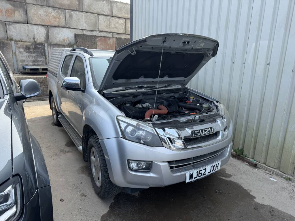Isuzu D-Max at Harts Haulage in Pool Cornwall after DPF and EGR repair by Kernowsport