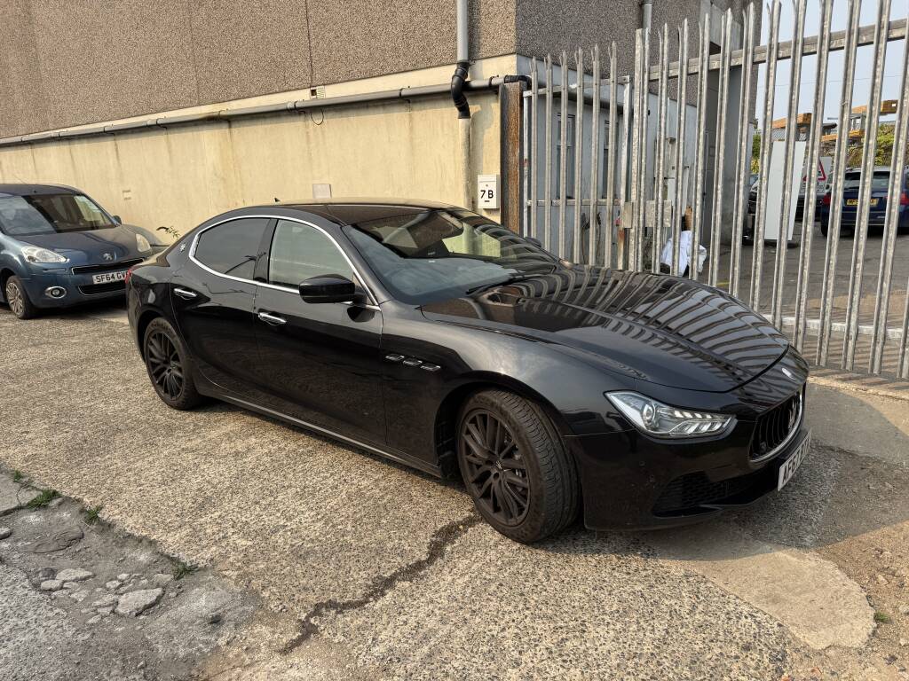 Maserati Ghibli at Pasfab in Pool Cornwall for DPF delete and performance tuning by Kernowsport
