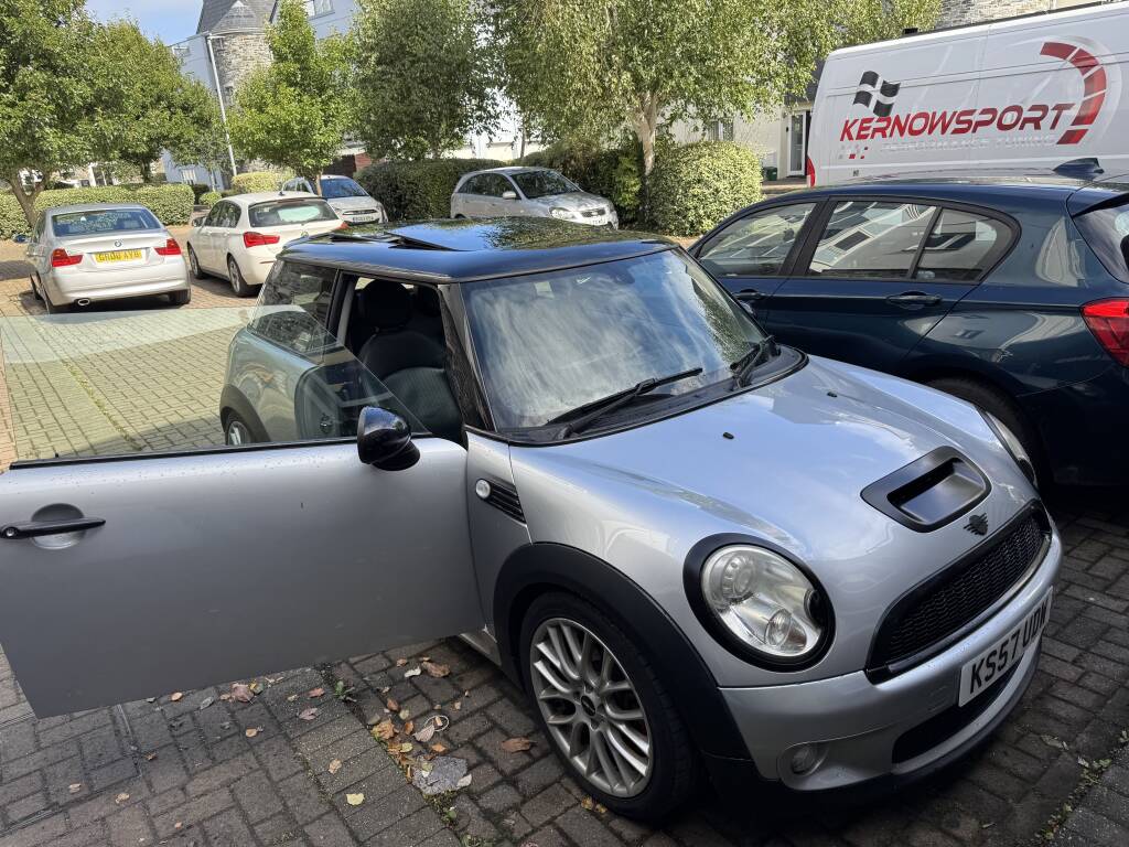 Kernowsport technician tuning Mini Cooper S John Cooper Works ECU in Wadebridge
