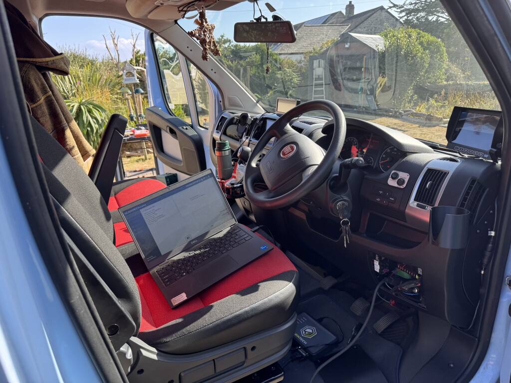 Fiat Ducato camper conversion in Sennen Cornwall after performance remap by Kernowsport