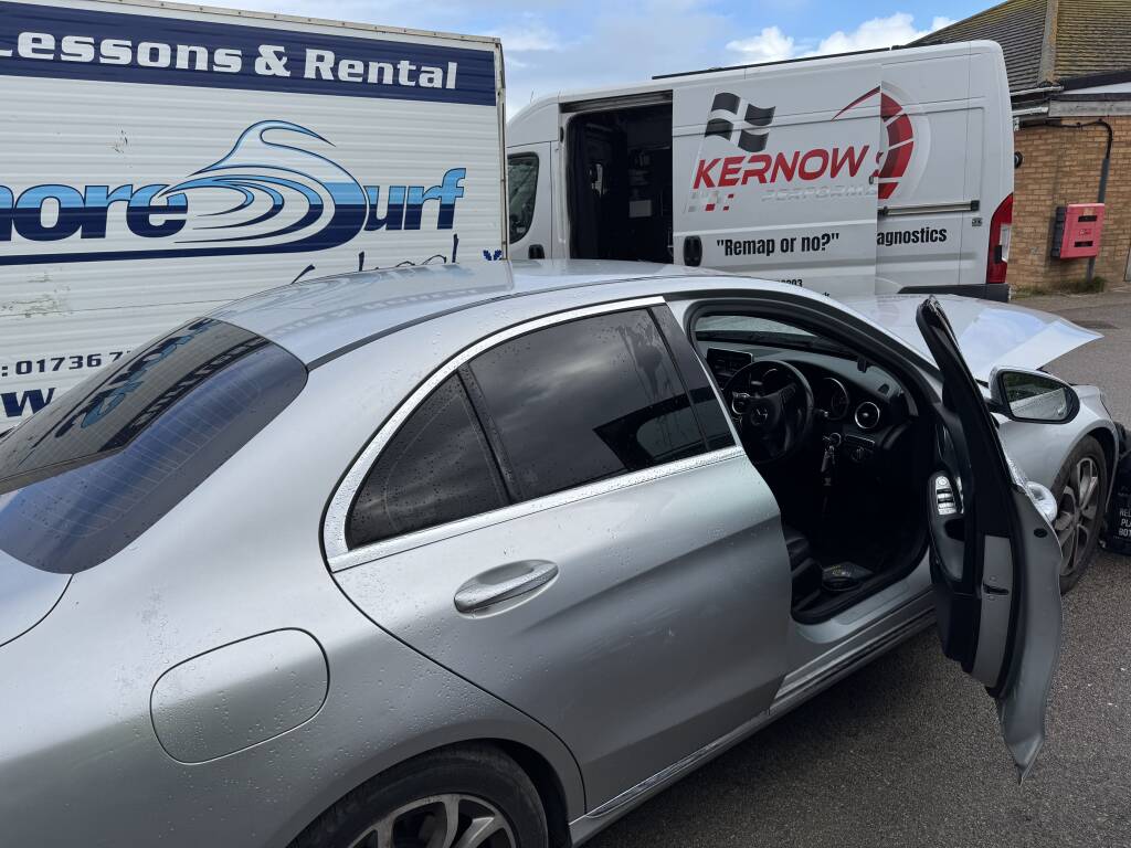 Mercedes C-Class diesel at St Ives Holiday Park in Hayle after AdBlue delete by Kernowsport