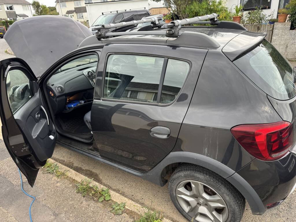 Dacia Sandero in Camborne Cornwall after ECU remap by Kernowsport