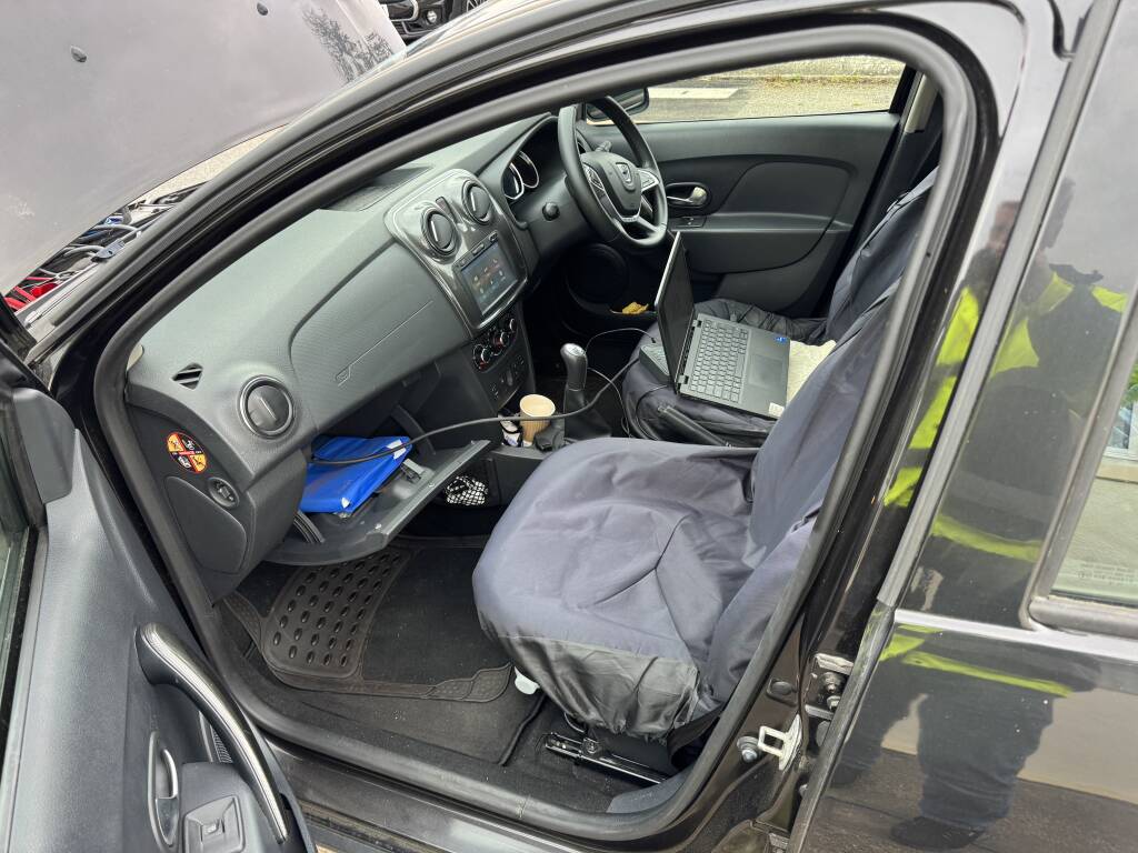 Performance remap in progress on Dacia Sandero by Kernowsport Cornwall