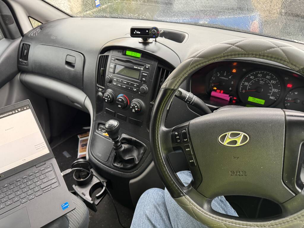 Performance remap in progress on Hyundai iLoad van by Kernowsport