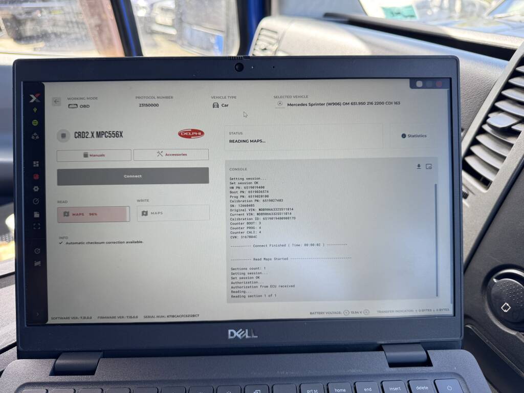 Kernowsport mobile ECU service van at Pool Cornwall workshop