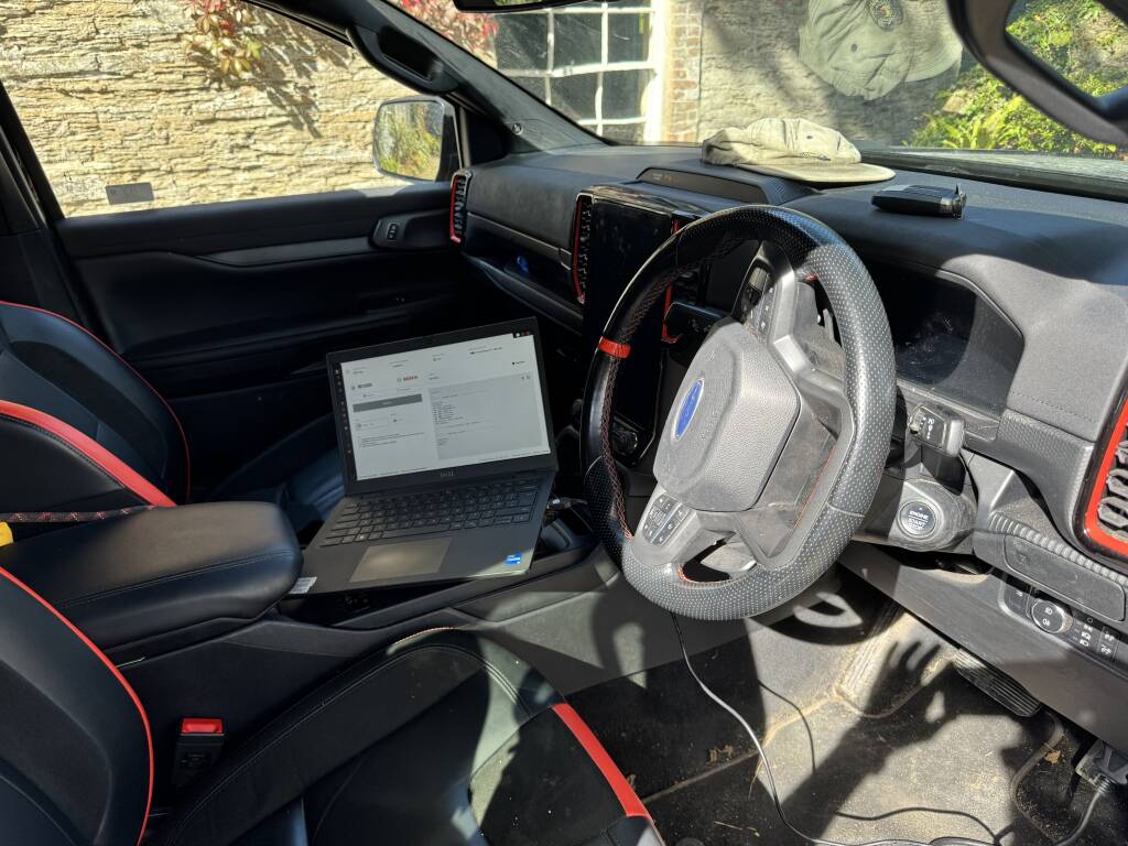 Kernowsport technician using Magic Motorsport Flex for Ford Raptor tuning