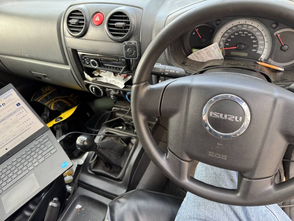 Kernowsport ECU tuning setup on Isuzu Rodeo in Cornwall