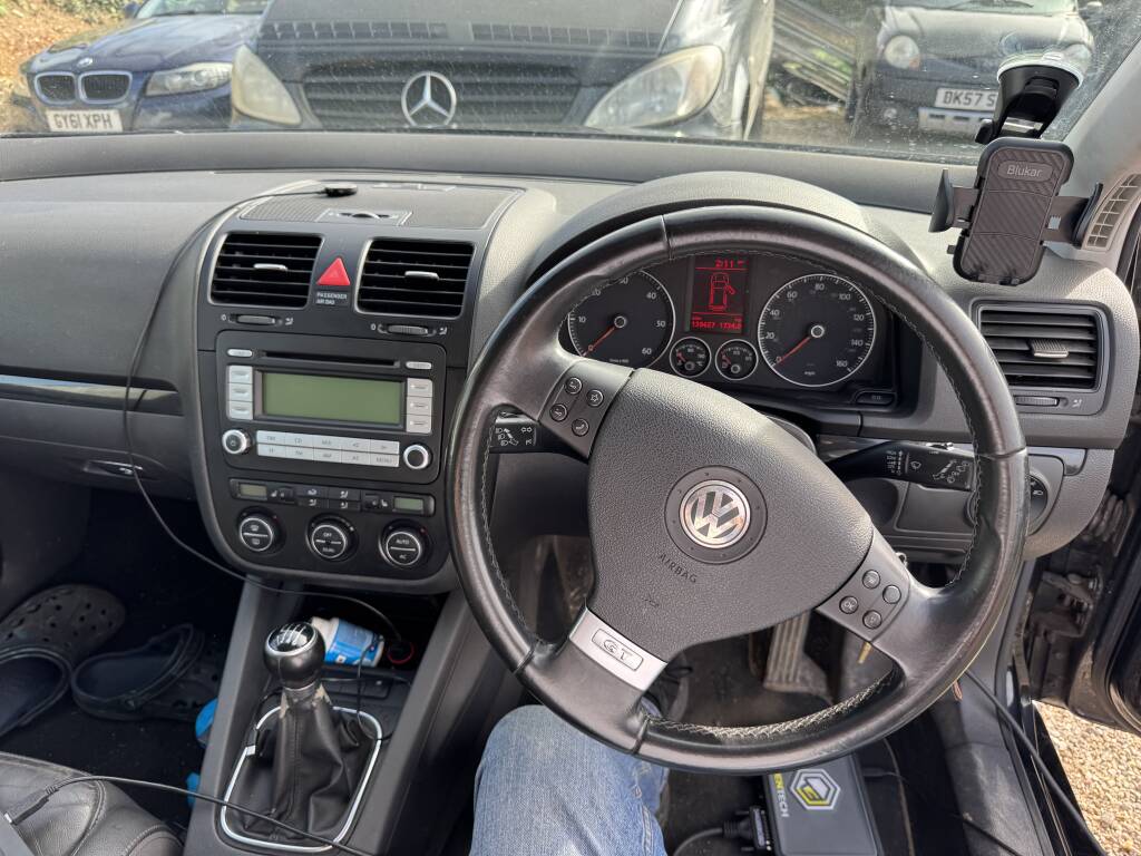 Kernowsport technician performing ECU remap on VW Golf Mk5 Diesel