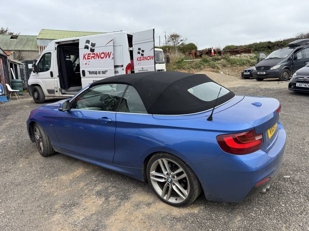Kernowsport technician performing ECU remap on BMW 220D in Cornwall