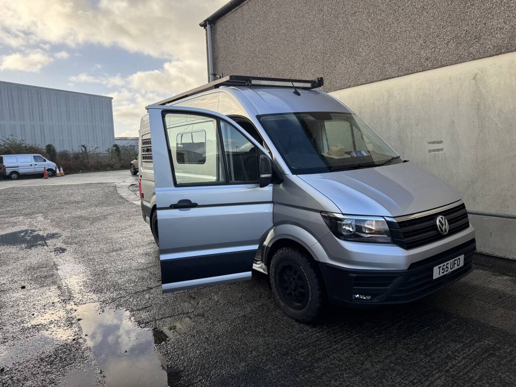 VW Crafter camper at Kernowsport Cornwall for DPF delete, AdBlue fix and remap.