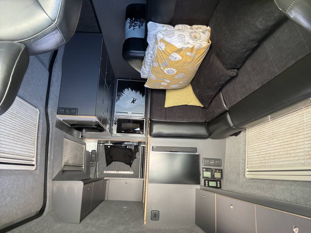 Remapped VW Crafter camper driving through Cornwall after performance tuning.