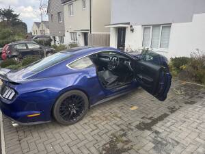 Ford Mustang 5.0 V8 after ECU remap and pops and bangs tune at Kernowsport Cornwall.