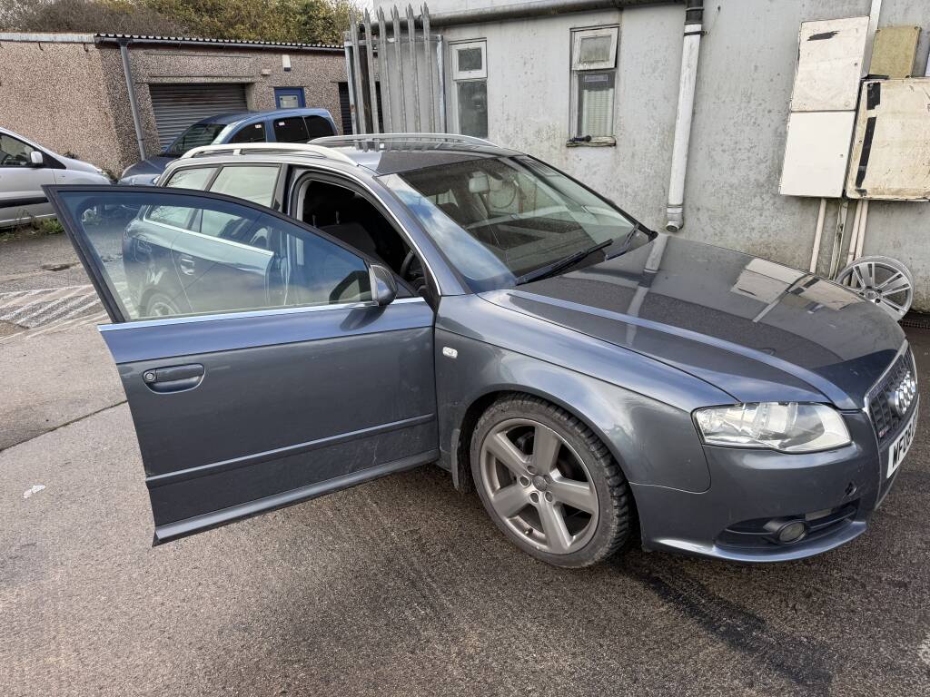 Audi A4 Avant in Redruth at Kernowsport Cornwall for DPF delete and remap.