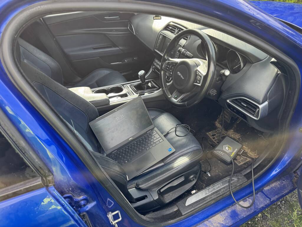 Mobile ECU tuning setup used by Kernowsport for AdBlue delete and diagnostics.