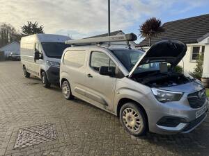 Vauxhall Combo 1.5D van in Rock, Cornwall, before AdBlue countdown diagnostics.