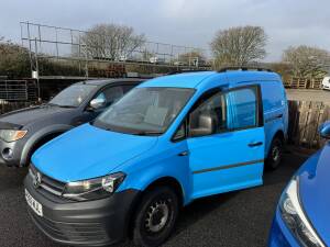 VW Caddy Mk4 1.6D ex-British Gas van parked in Helston during KernowSport remap.