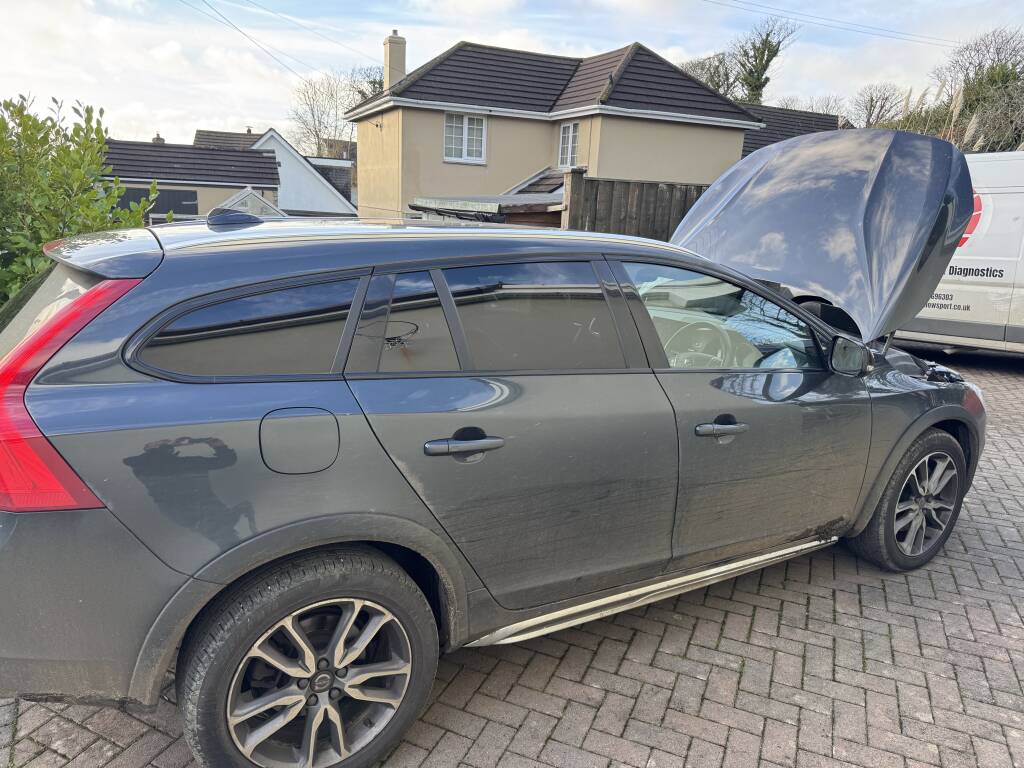 Volvo V60 Diesel Parked in Penponds Near Camborne for Remap by Kernowsport. - Kernowsport Performance Tuning Volvo V60 diesel parked in Penponds near Camborne for remap by Kernowsport.