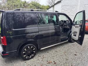 VW Transporter T6 BiTDI parked in Relubbus for EGR valve repair by Kernowsport.