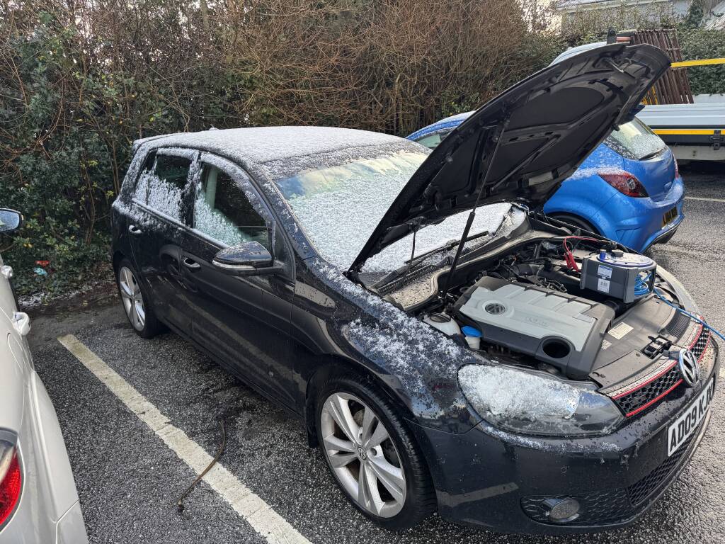 VW Golf running fault-free after DPF and EGR delete with stage 1 remap.