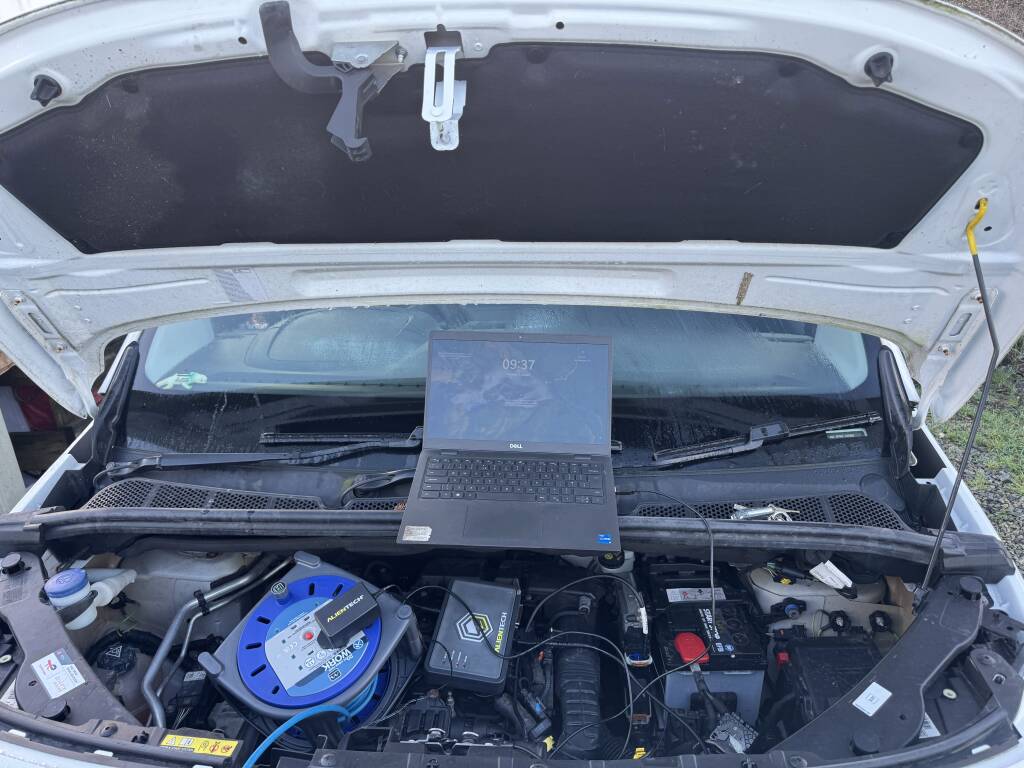 Mobile ECU programming on Vauxhall Combo van in Cornwall.