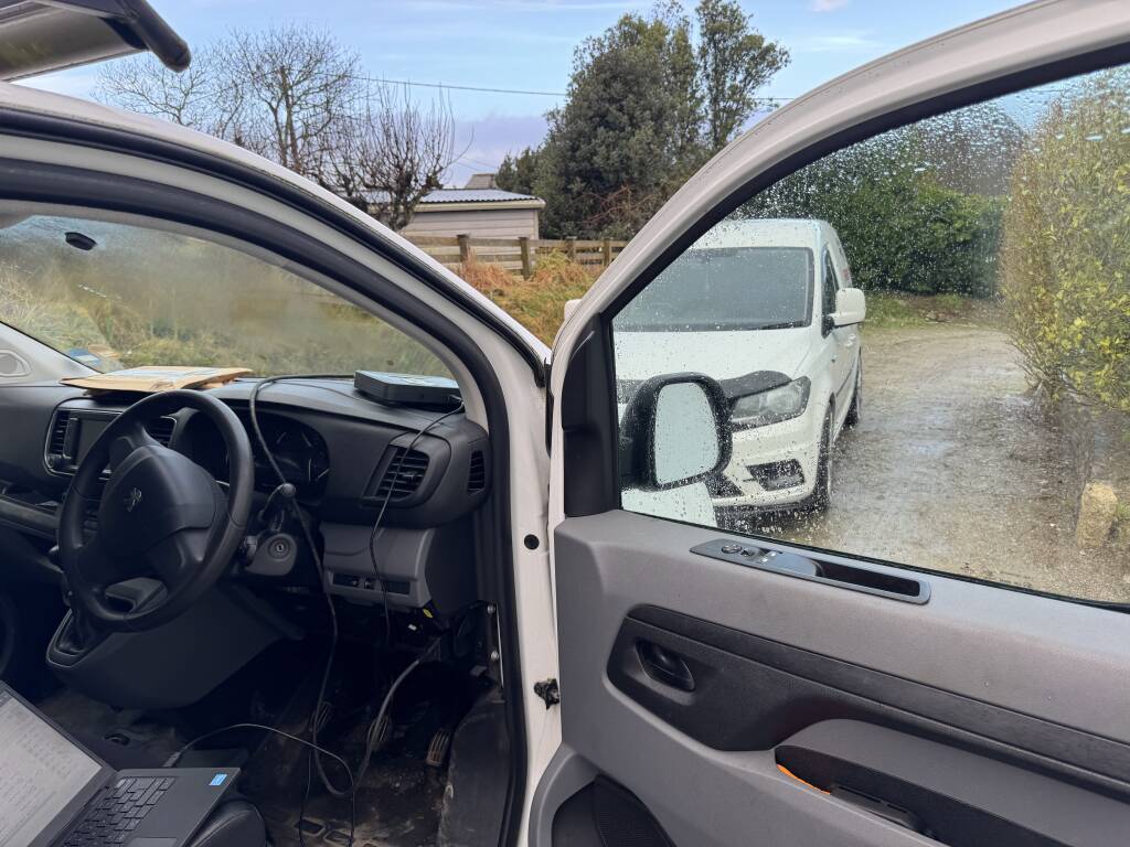 Kernowsport technician resolving AdBlue fault on Peugeot Expert van.