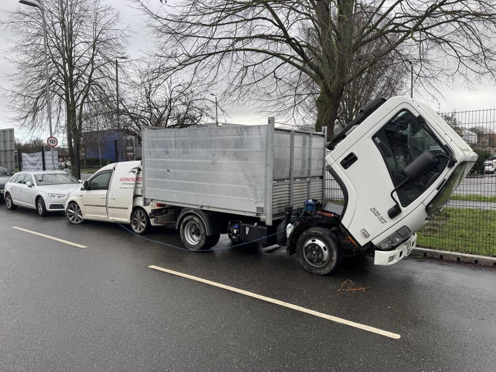 Kernowsport technician accessing Grafter N35 ECU under the cab.